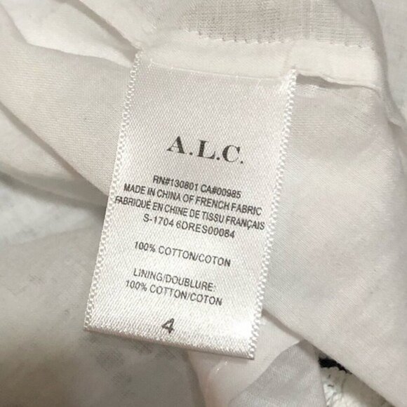 A.L.C. Bolen Crotchet Lace Off The Shoulder Dress in White Size 4 - Picture 8 of 8